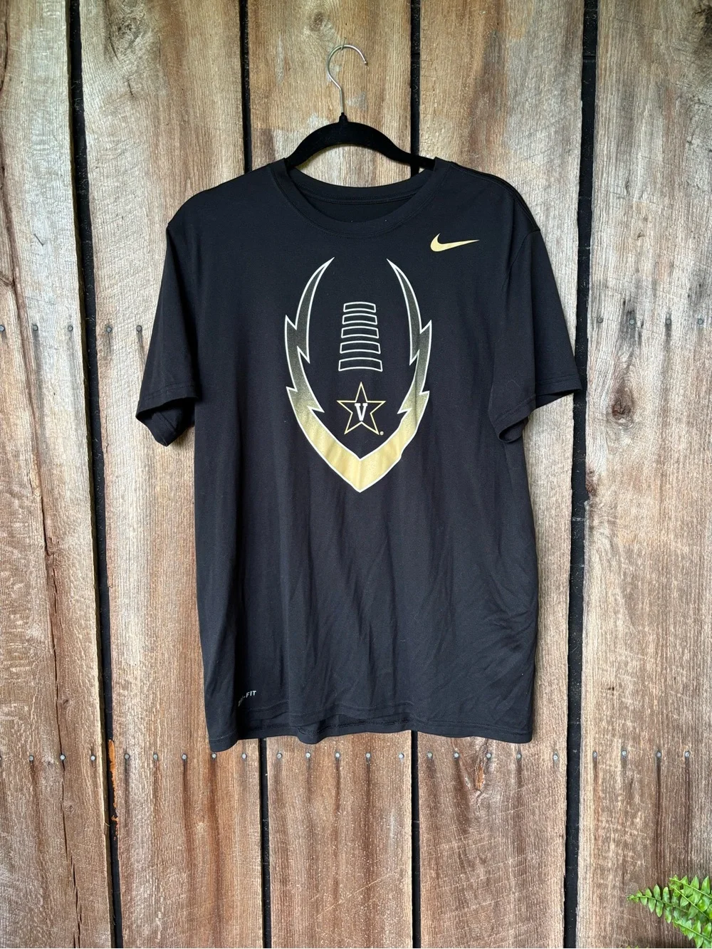 Nike Dri-FIT Vanderbilt Commodores Football Legend Tee Black Gold Men’s L